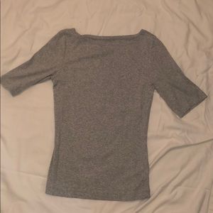Simple Gap Gray Quarter Length Tee
